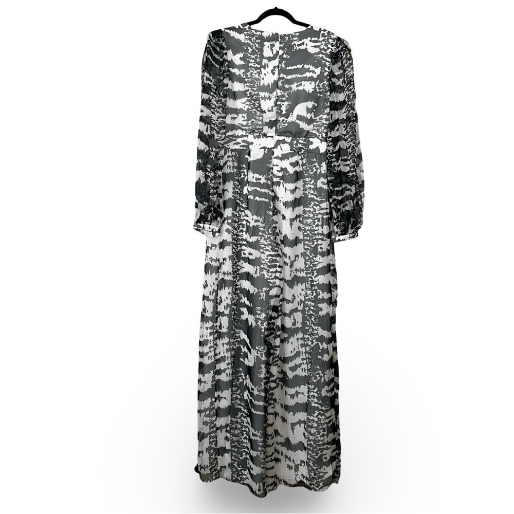NWT PATBO x Alessandra Ambrósio Wide Leg Black White Jumpsuit Sz 10 - Picture 3 of 5